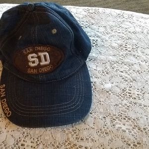 SAN DIEGO "SD" BLUE DENIM BASEBALL CAP